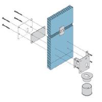 Accessoire pour pose sur porte sectionnelle de la serrure electrique viro 7905 v06 avec harpon rotatif