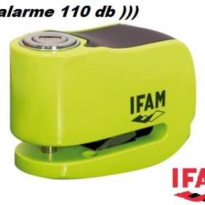 Bloque Disque STORM MINI IFAM avec alarme 110 décibels. Jaune