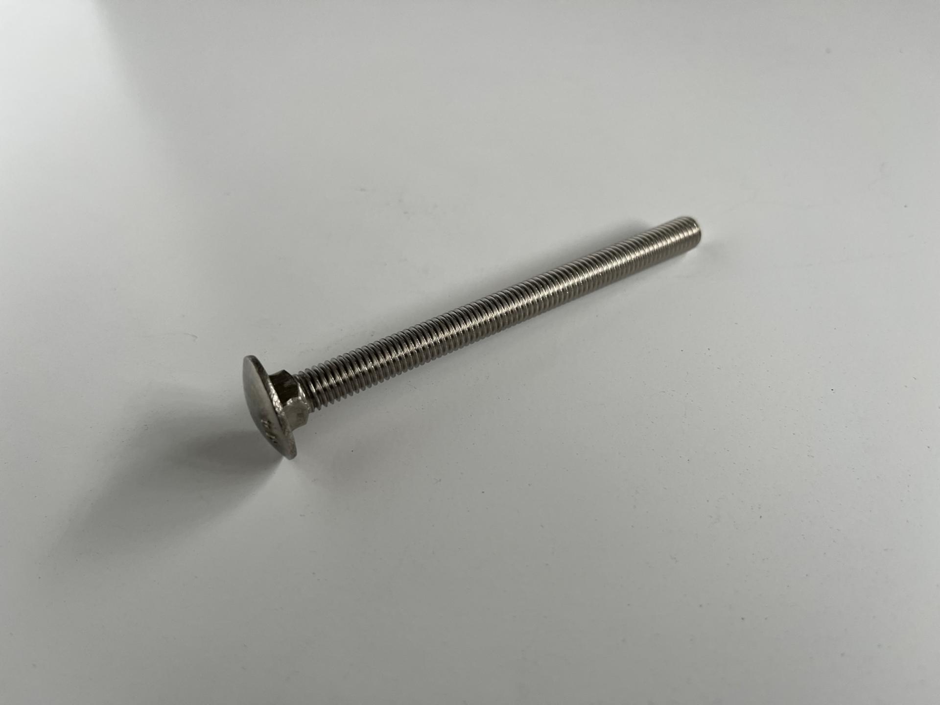 Boulon inox trcc 8x100 tete ronde collet carre pour verrou et serrures imc creation