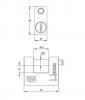 Dimension et schema du cadenas blinde haute securite ifam huno 01