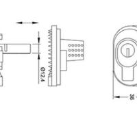 Dimension du verrou de pontet gunlock ifam pour fusil de chasse carabine pistolet arme a feu ou a gaz