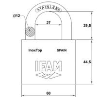 Dimensions cadenas inox inoxtop 60 ifam