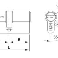 Dimensions cylindre haute securite ifam wx 1000