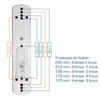 Dimensions ensemble double poignee bequille de securite blinde et renforcee pour porte bois et acier 