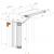 Dimensions et schema de pose du ferme portail portillon grille acier locinox lion