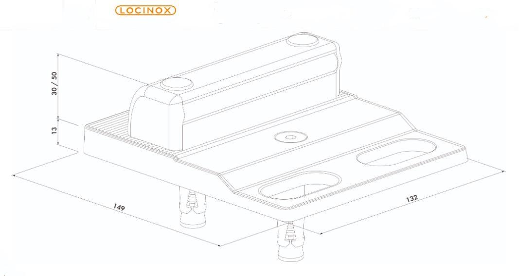 Sabot de portail à encastrer LOCINOX