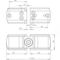 Dimensions serrure antivol imc 1507 pour camping car et caravane 1