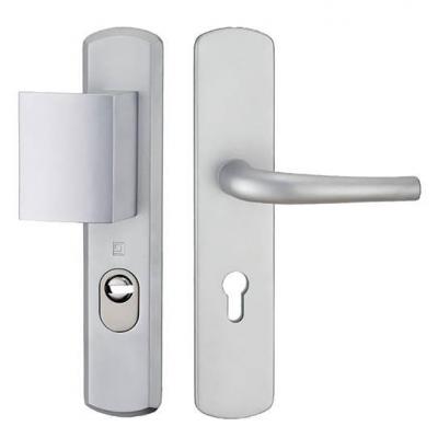 Ensemble poignee bequille paliere de securite blinde et renforcee pour porte bois et acier poignee fixe exterieure copie