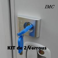 Kit de 2 verrous integres pour coffre de camping car imc 2210 2 