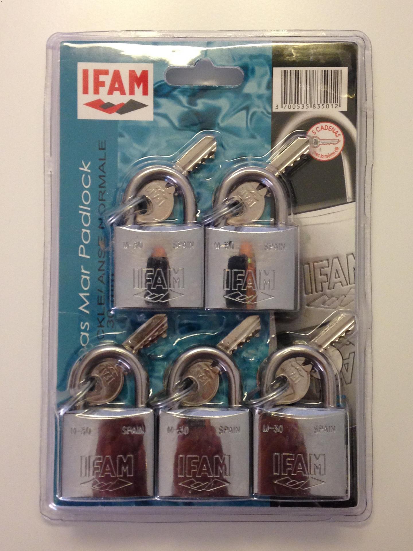 Lot de 5 cadenas inox m 30 ifam 1