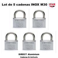 Lot de 5 cadenas inox marine m 30 ifam
