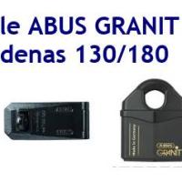 Pack double cadenas abus granit 37 60 avec porte cadenas abus granit 130 180