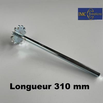 Pignon avec tige de 310 mm pour verrou 1507 et 1508. Ref  IMC 2145