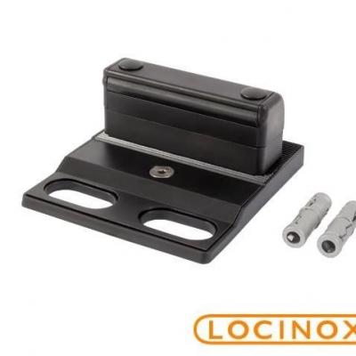 Sabot butee reglable locinox pour portail battant alu acier bois