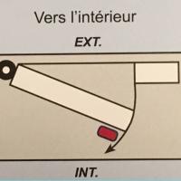 Sens d ouverture droit vers l interieur