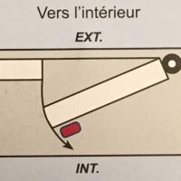Sens d ouverture gauche vers l interieur