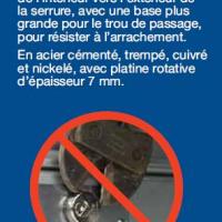 Serrure 3 points pour rideaux metalliques grille acier viro 8271