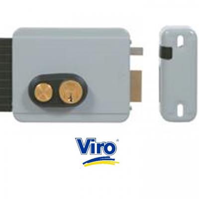 Serrure electrique VIRO V8972 V97 DROITE avec bouton 12 volts CA, réglable de 50 a 80 mm