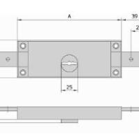 Serrure viro a double panneton pour rideaux metalliques et portes de garage