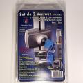 Set de 3 verrous pour camping car et caravane imc 1586
