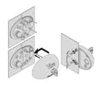 Paire D'antivols Pour Portes De Fourgon Viro (grade CEN 6) - Acier Inoxydable, Même Clé, Pour Portes Battantes Ou Coulissantes - 4