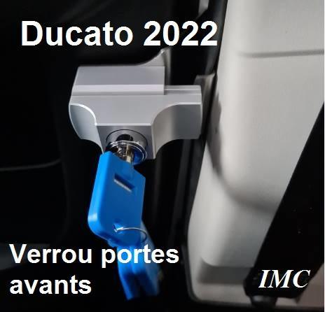 Set de 1 serrure pour cellule et 2 Verrous integres pour coffres, 2 Verrous  a clé porte Av nouveau Fiat DUCATO (modele a partir de 2022) IMC 2363