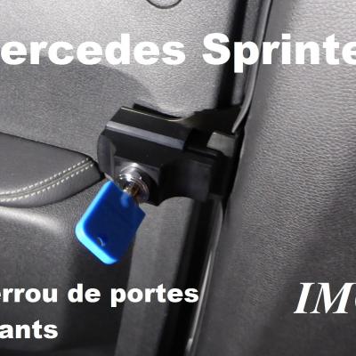 Serrure IMC noire (intérieur-extérieur) porte d'entrée camping-car