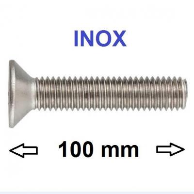 Vis INOX CHC M8X100 6 pans creux pour verrou IMC Création.